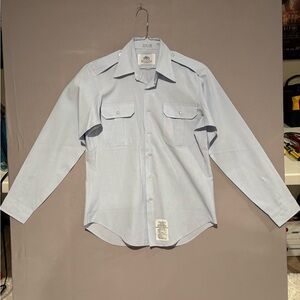 Men's Light Blue Casual Button-Down Shirt